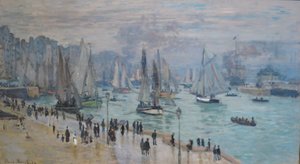 Le Havre, bateaux de pêche sortant du port - Claude Monet